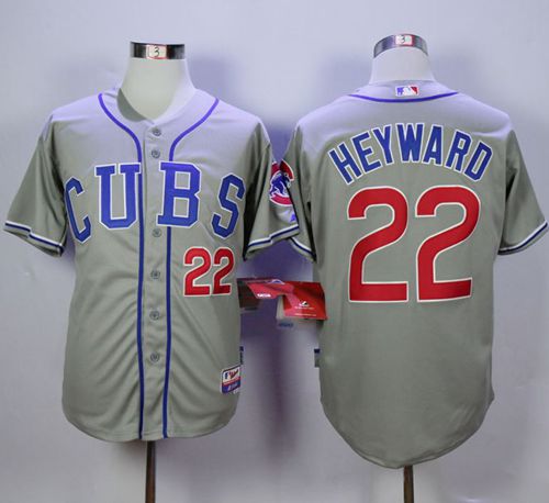 Cubs #22 Jason Heyward Grey Alternate Road Cool Base Stitched MLB Jersey