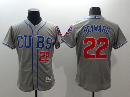 Cubs #22 Jason Heyward Grey Flexbase Authentic Collection Alternate Road Stitched MLB Jersey