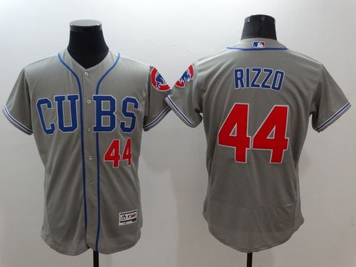 Cubs #44 Anthony Rizzo Grey Flexbase Authentic Collection Alternate Road Stitched MLB Jersey