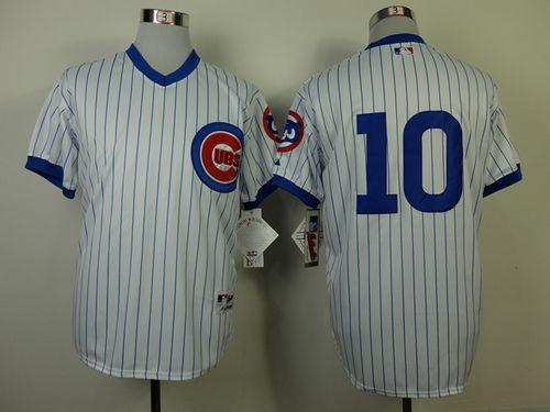Cubs #10 Ron Santo White 1988 Turn Back The Clock Stitched MLB Jersey