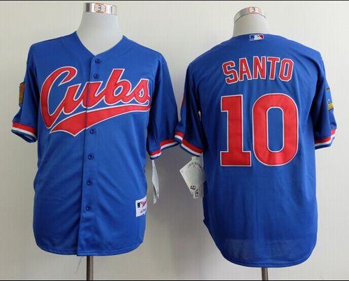 Cubs #10 Ron Santo Blue 1994 Turn Back The Clock Stitched MLB Jersey
