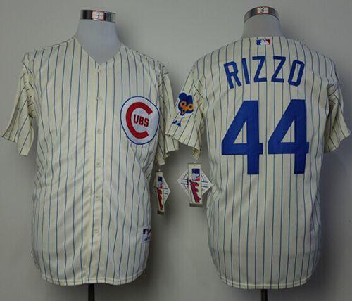 Cubs #44 Anthony Rizzo Cream 1969 Turn Back The Clock Stitched MLB Jersey