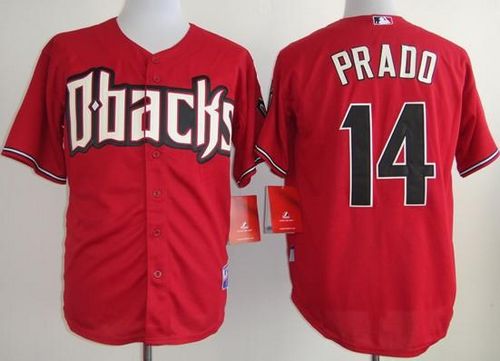 Diamondbacks #14 Martin Prado Red Cool Base Stitched MLB Jersey