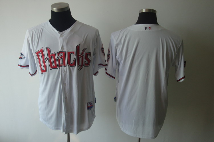 Diamondbacks Blank White Cool Base Stitched MLB Jersey
