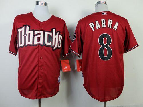 Diamondbacks #8 Gerardo Parra Red Cool Base Stitched MLB Jersey