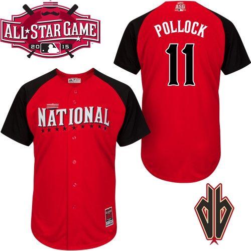 Diamondbacks #11 A. J. Pollock Red 2015 All Star National League Stitched MLB Jersey