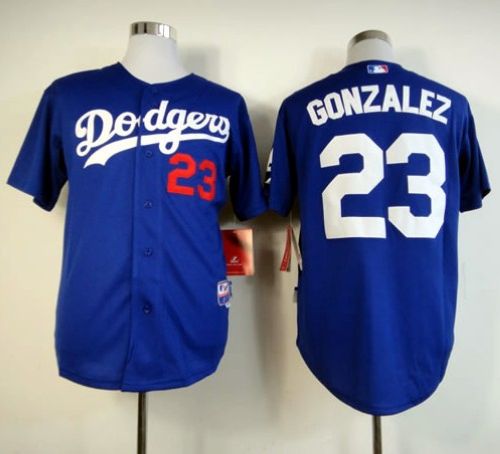 Dodgers #23 Adrian Gonzalez Blue Cool Base Stitched MLB Jersey