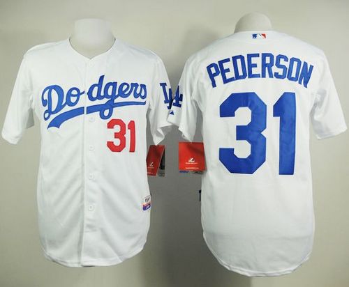 Dodgers #31 Joc Pederson White Cool Base  Stitched MLB Jersey