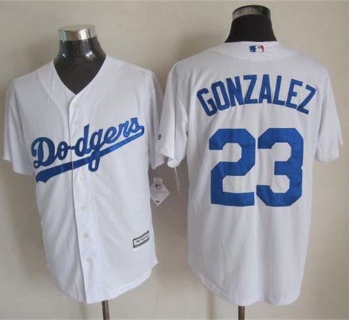 Dodgers #23 Adrian Gonzalez White New Cool Base Stitched MLB Jersey
