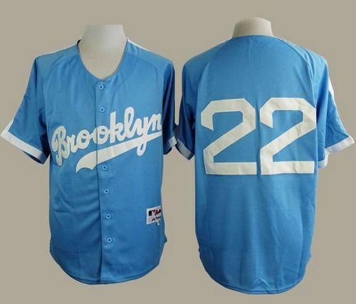 Dodgers #22 Clayton Kershaw Light Blue Cooperstown Stitched MLB Jersey
