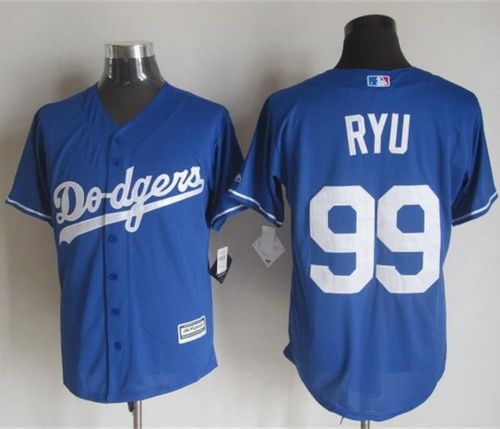Dodgers #99 Hyun Jin Ryu Blue New Cool Base Stitched MLB Jersey