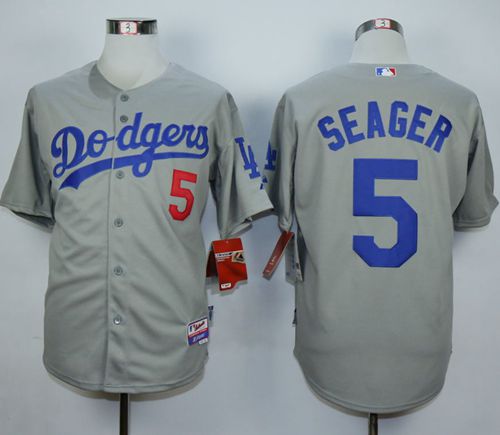 Dodgers #5 Corey Seager Grey Cool Base Stitched MLB Jersey