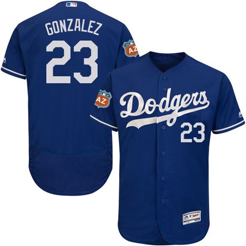 Dodgers #23 Adrian Gonzalez Blue Flexbase Authentic Collection Stitched MLB Jersey