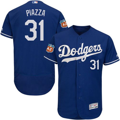 Dodgers #31 Mike Piazza Blue Flexbase Authentic Collection Stitched MLB Jersey