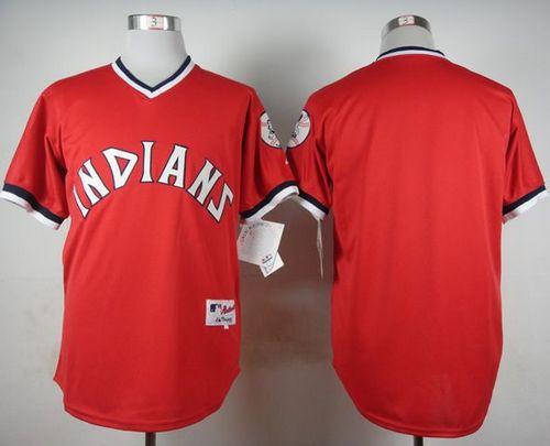 Indians Blank Red 1974 Turn Back The Clock Stitched MLB Jersey