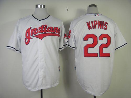 Indians #22 Jason Kipnis White Cool Base Stitched MLB Jersey