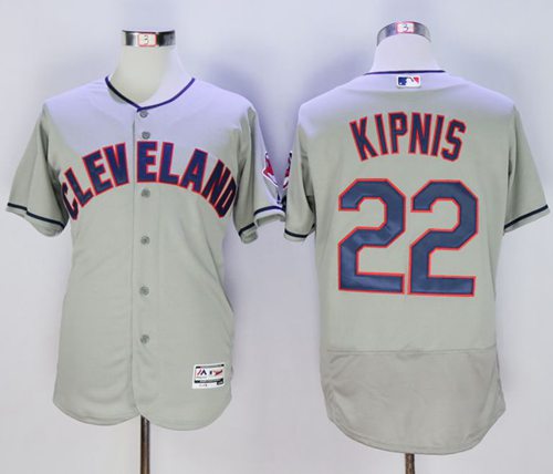 Indians #22 Jason Kipnis Grey Flexbase Authentic Collection Stitched MLB Jersey