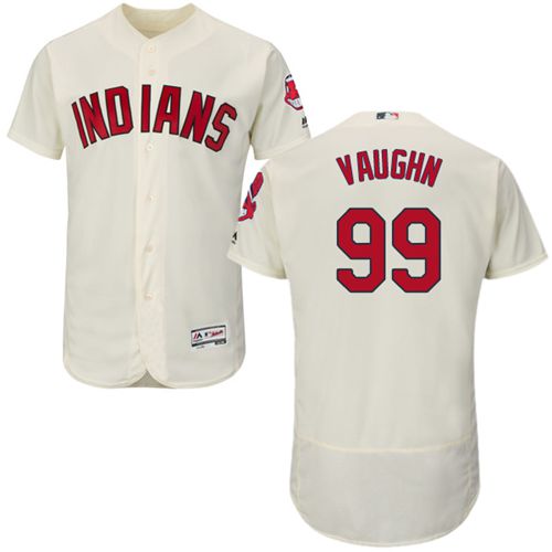 Indians #99 Ricky Vaughn Cream Flexbase Authentic Collection Stitched MLB Jersey