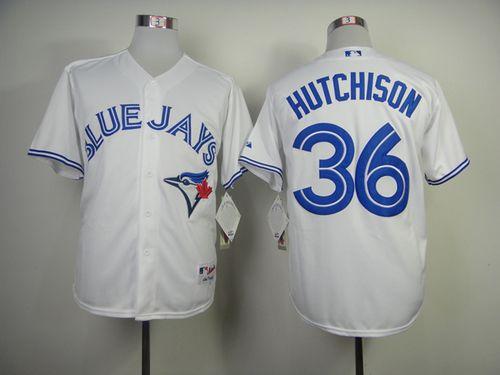 Blue Jays #36 Drew Hutchison White Cool Base Stitched MLB Jersey
