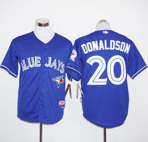 Blue Jays #20 Josh Donaldson Blue Alternate Cool Base Stitched MLB Jersey