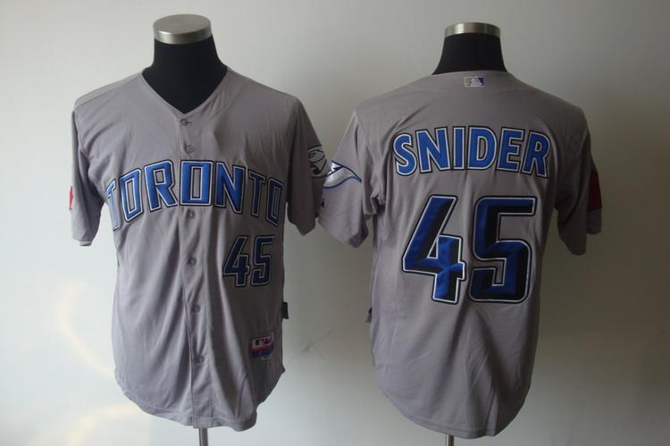 Blue Jays #45 Travis Snider Grey Cool Base Stitched MLB Jersey