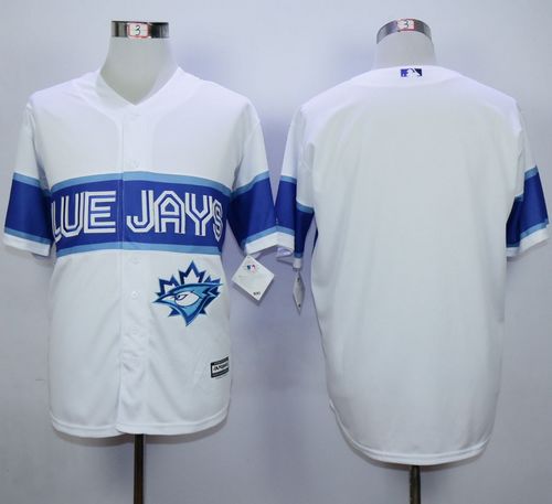 Blue Jays Blank White Exclusive New Cool Base Stitched MLB Jersey