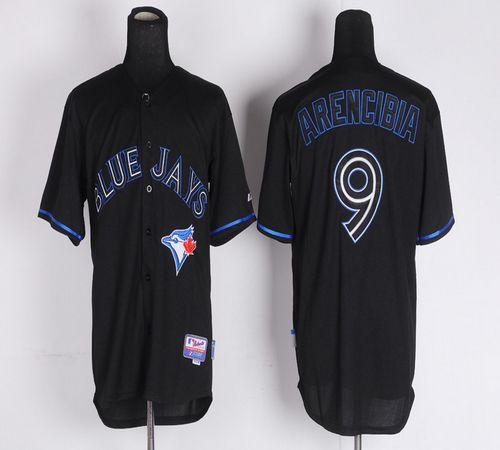 Blue Jays #9 J.P. Arencibia Black Fashion Stitched MLB Jersey