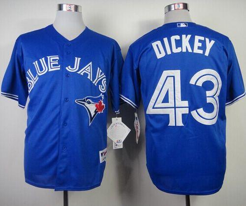Blue Jays #43 R.A. Dickey Blue Alternate Cool Base Stitched MLB Jersey