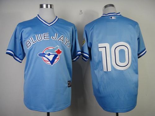 Blue Jays #10 Edwin Encarnacion Blue Stitched MLB Jersey