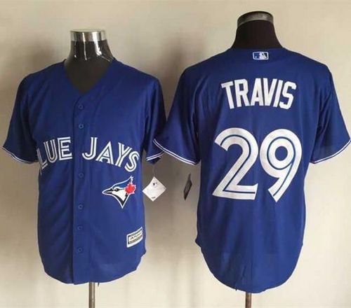 Blue Jays #29 Devon Travis Blue New Cool Base Stitched MLB Jersey
