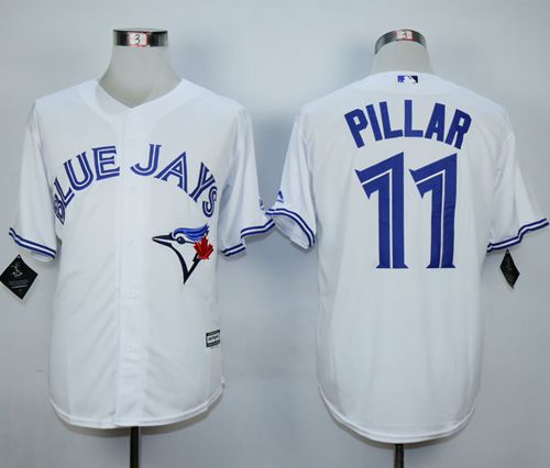 Blue Jays #11 Kevin Pillar White New Cool Base Stitched MLB Jersey