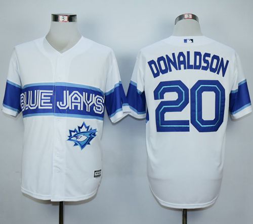 Blue Jays #20 Josh Donaldson White Exclusive New Cool Base Stitched MLB Jersey