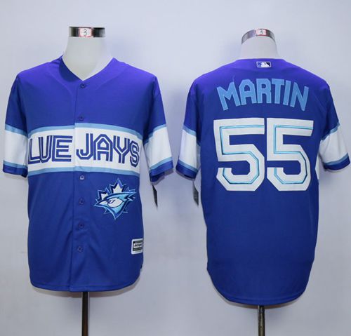 Blue Jays #55 Russell Martin Blue Exclusive New Cool Base Stitched MLB Jersey