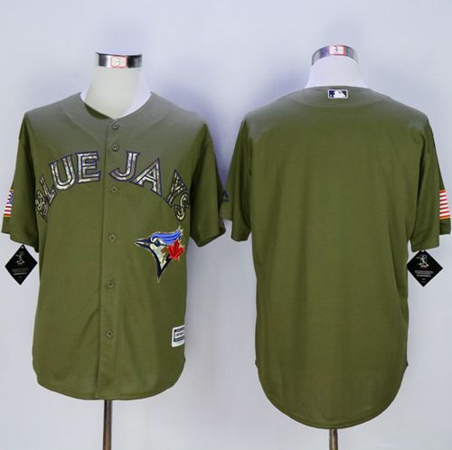 Blue Jays Blank Green Camo New Cool Base Stitched MLB Jersey