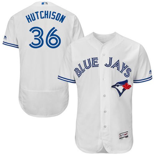 Blue Jays #36 Drew Hutchison White Flexbase Authentic Collection Stitched MLB Jersey