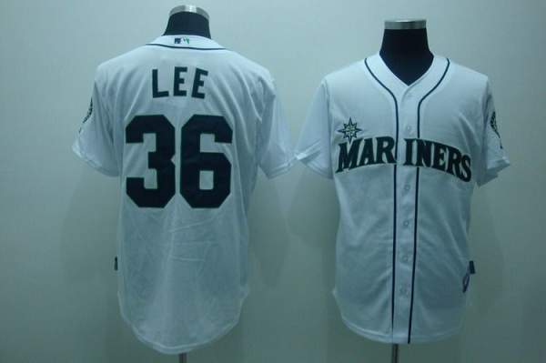 Mariners #36 Lee Cliff Stitched White MLB Jersey