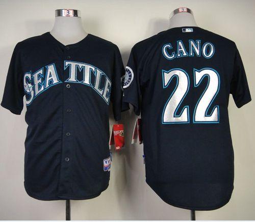 Mariners #22 Robinson Cano Navy Blue Cool Base Stitched MLB Jersey