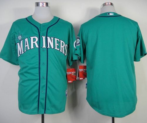 Mariners Blank Green Alternate Cool Base Stitched MLB Jersey