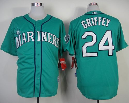 Mariners #24 Ken Griffey Green Alternate Cool Base Stitched MLB Jersey