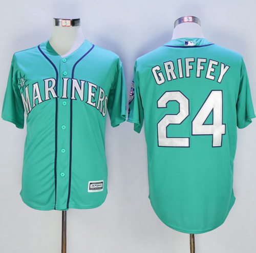 Mariners #24 Ken Griffey Green New Cool Base Stitched MLB Jersey