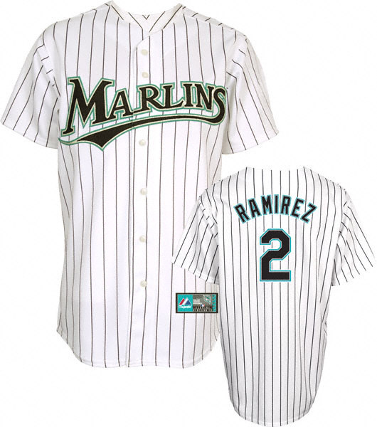 Florida Marlins #2 Hanley Ramirez White Stitching MLB Jersey