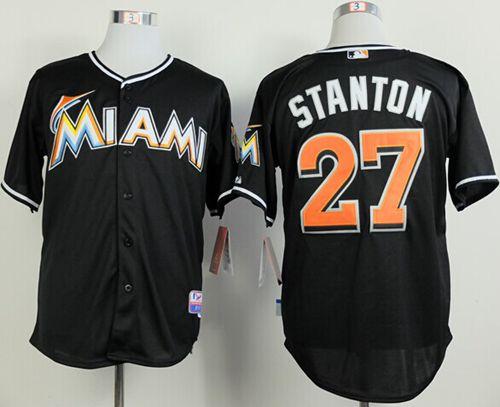 marlins #27 Giancarlo Stanton Black 2012 Alternate Stitched MLB Jersey