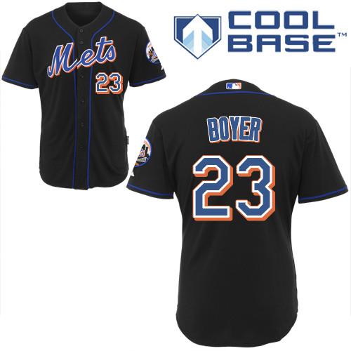 Mets #23 Blaine Boyer Black Cool Base Stitched MLB Jersey