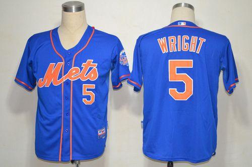 Mets #5 David Wright Blue Alternate Home Cool Base Stitched MLB Jersey