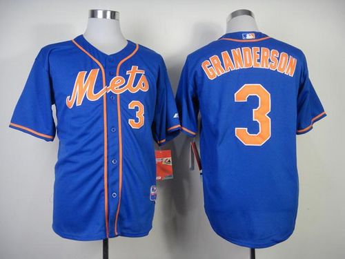 Mets #3 Curtis Granderson Blue Alternate Home Cool Base Stitched MLB Jersey