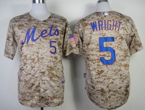 Mets #5 David Wright Alternate Camo Cool Base Stitched MLB Jersey