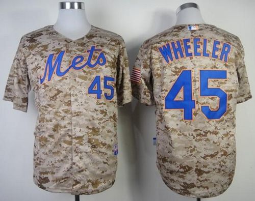 Mets #45 Zack Wheeler Alternate Camo Cool Base Stitched MLB Jersey