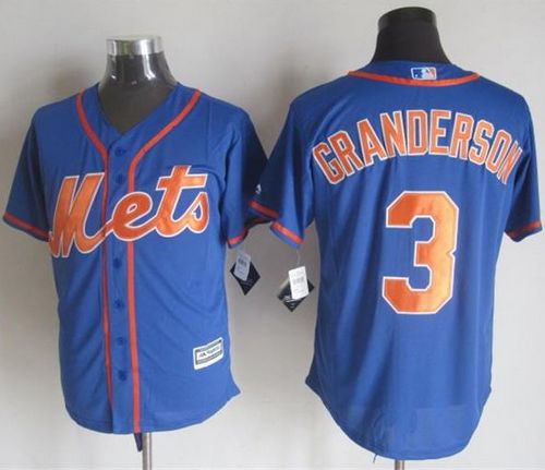 Mets #3 Curtis Granderson Blue Alternate Home New Cool Base Stitched MLB Jersey