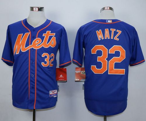 Mets #32 Steven Matz Blue Alternate Home Cool Base Stitched MLB Jersey