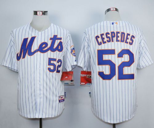 Mets #52 Yoenis Cespedes White Home Cool Base Stitched MLB Jersey